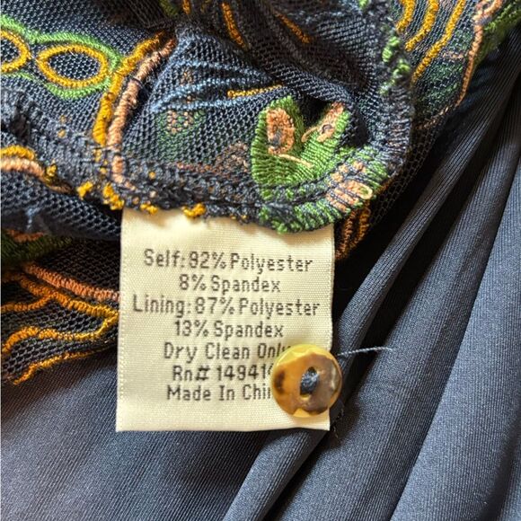 Nwt Johnny Was
Nova Paneled Midi-Dress Embroidered Del Mar Navy - Picture 10 of 11